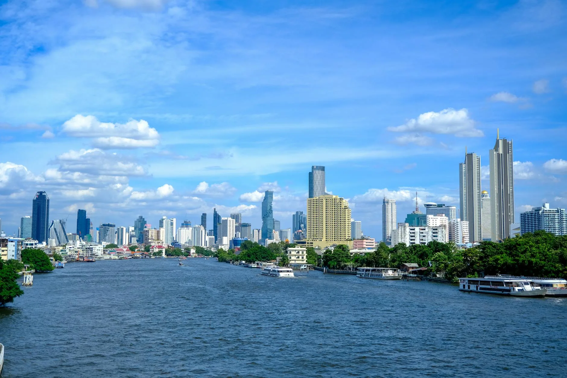 View of Chao Phraya River Cruise in Bangkok
